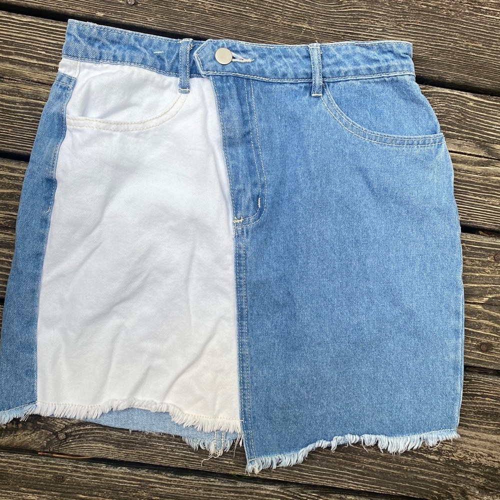 Cloud Ten Women White Denim Skirt S